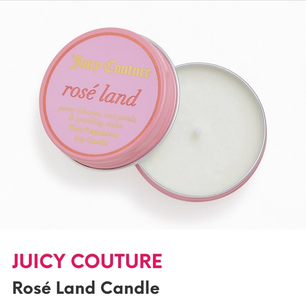 NEW JUICY COUTURE Rose' land candle